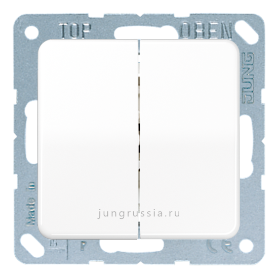Выключатель 2-клавишный JUNG CD 500, Белый