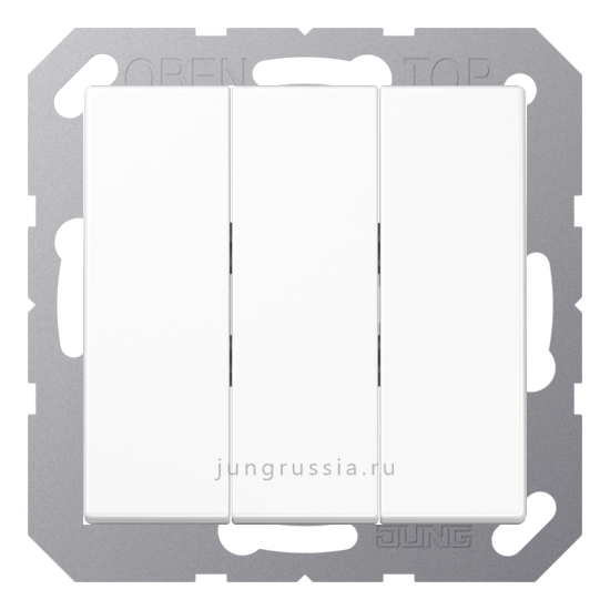 LS Выключатель 3-х клавишный JUNG LS 990, Белый