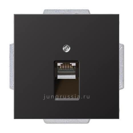 Компьютерная розетка 1-ая JUNG LS 990, Темный Алюминий