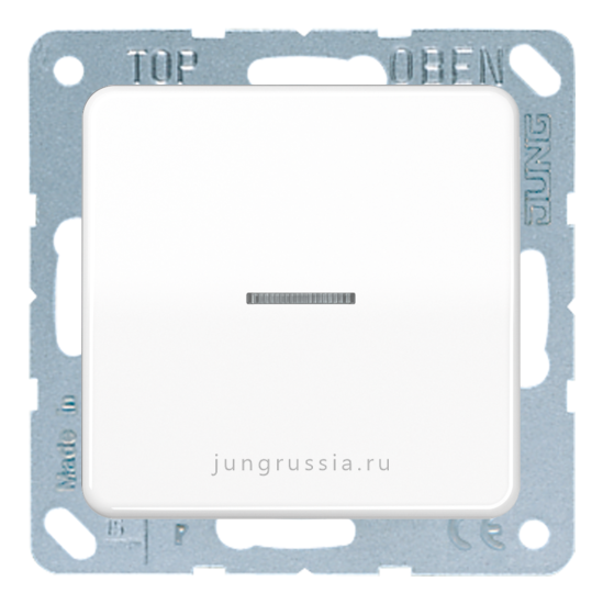 Выключатель 1-клавишный JUNG CD 500, с подсветкой, Белый