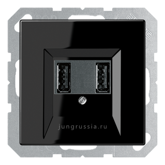 USB розетка для зарядки мобильных устройств JUNG LS 990, Черный