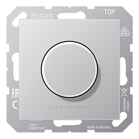 Поворотный Светорегулятор светодиодный(LED) JUNG LS 990, Алюминий - металл