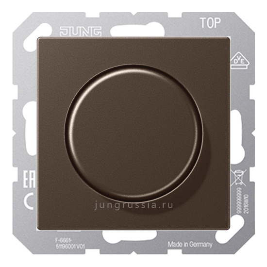 Поворотный Светорегулятор светодиодный(LED) JUNG A Plus,  Мокко