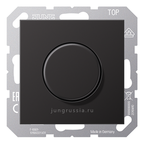 Поворотный Светорегулятор светодиодный(LED) JUNG LS 990, Темный Алюминий