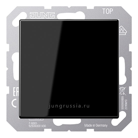 Светорегулятор светодиодный(LED) JUNG LS 990, клавишный, проходной,  Черный