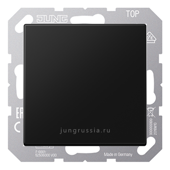 Светорегулятор светодиодный(LED) JUNG LS 990, клавишный, проходной,  матовый черный