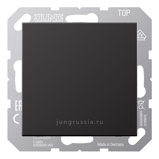 Светорегулятор светодиодный(LED) JUNG LS 990, клавишный, проходной,  Темный Алюминий