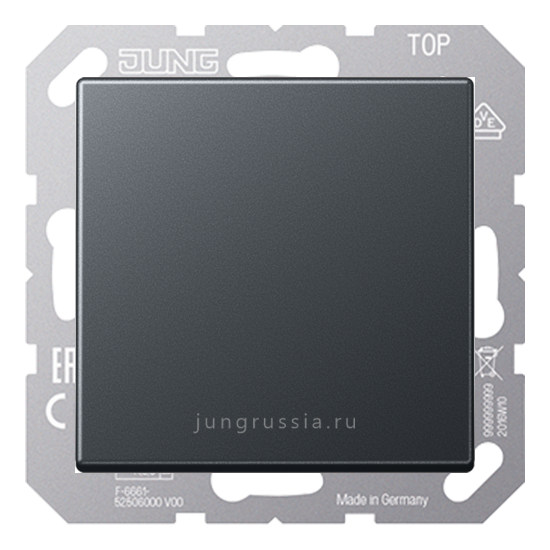 Светорегулятор светодиодный(LED) JUNG A Plus, клавишный, проходной,  Антрацит