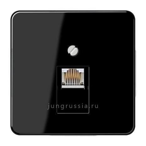 Телефонная розетка 1-ая JUNG CD 500, Черный