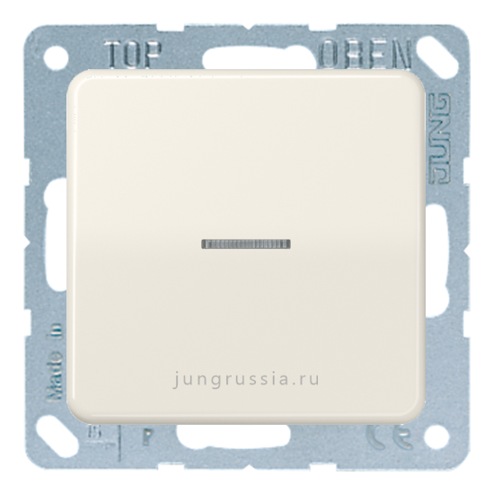 Перекрестный выключатель 1-клавишный JUNG CD 500, с подсветкой, Слоновая кость