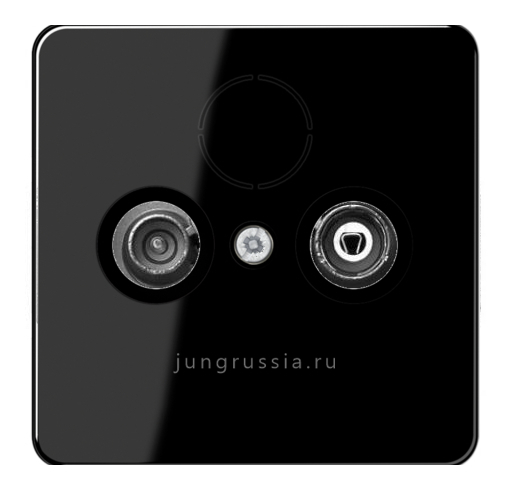 TV-FM розетка проходная JUNG CD 500, Черный