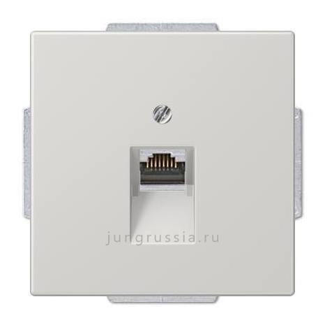 Компьютерная розетка 1-ая JUNG LS plus, Светло-серый