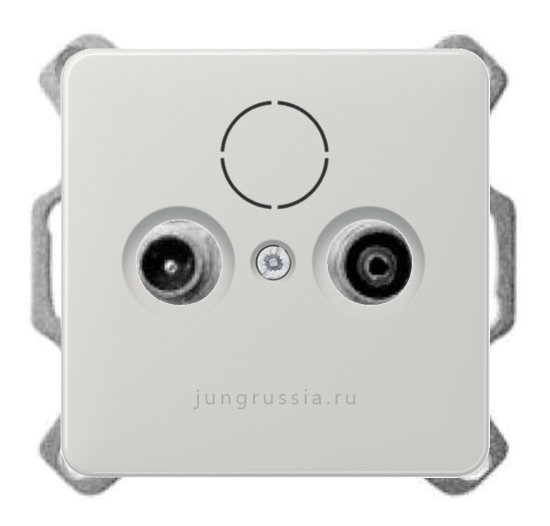 TV-FM-SAT розетка оконечная JUNG CD 500, Светло-серый