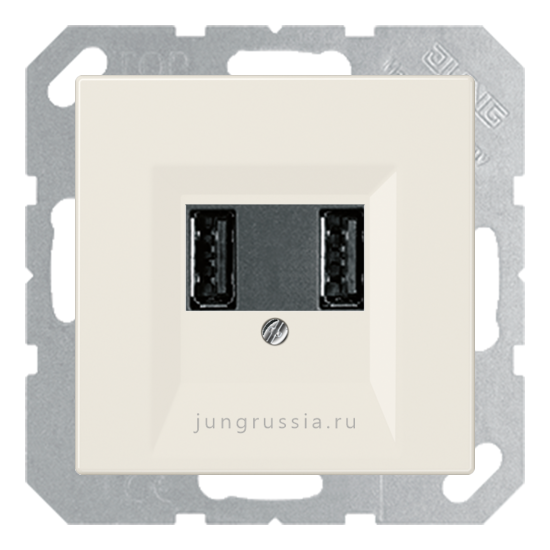 USB розетка для зарядки мобильных устройств JUNG LS plus, Слоновая кость