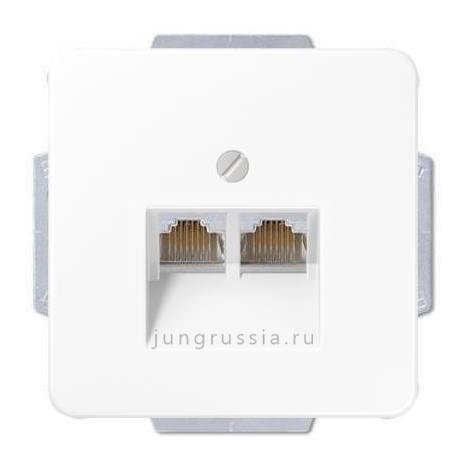 Компьютерная розетка 2-ая JUNG CD 500, Белый