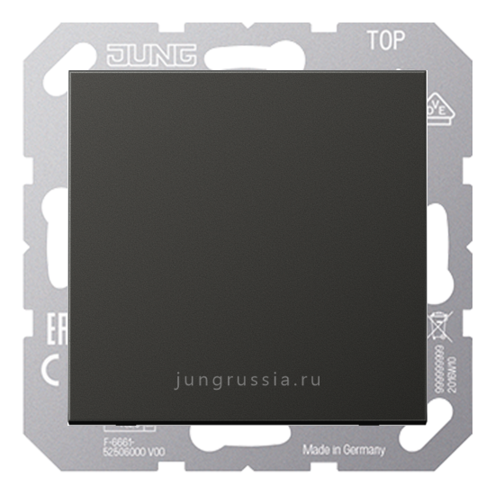 Светорегулятор светодиодный(LED) JUNG LS plus, клавишный, проходной,  Антрацит - металл