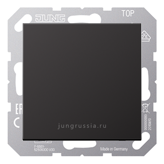 Светорегулятор светодиодный(LED) JUNG LS plus, клавишный, проходной,  Темный Алюминий