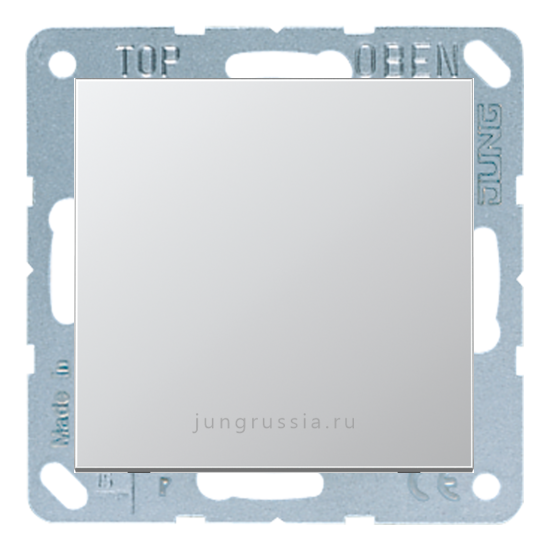 Кнопка 1-клавишная JUNG LS design, Алюминий - металл