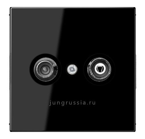 TV-FM розетка оконечная JUNG LS design, Черный