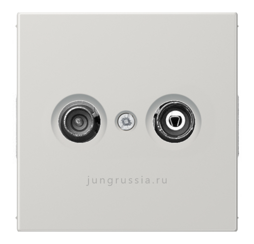 TV-FM розетка проходная JUNG LS design, Светло-серый
