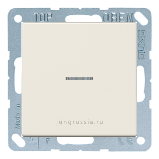 Перекрестный выключатель 1-клавишный JUNG LS design, с подсветкой, Слоновая кость