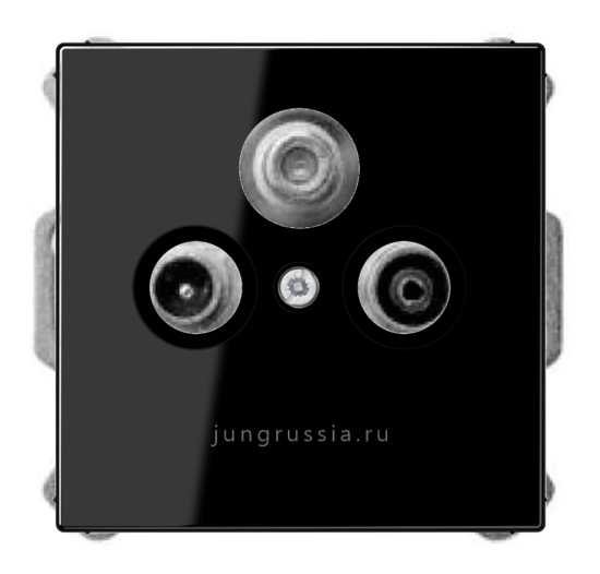 TV-FM-SAT розетка оконечная JUNG LS design, Черный