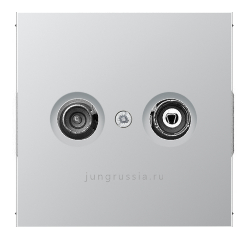 TV-FM розетка проходная JUNG LS design, Алюминий - металл