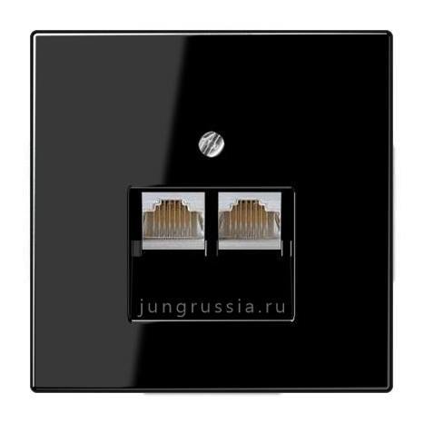 Компьютерная розетка 2-ая JUNG LS design, Черный