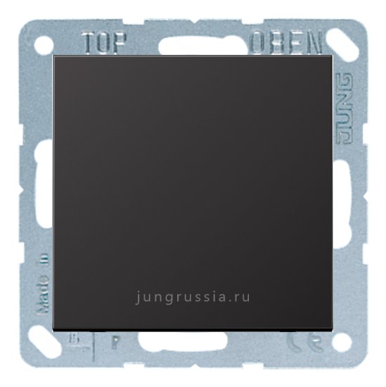 Перекрестный выключатель 1-клавишный JUNG LS design, Темный Алюминий