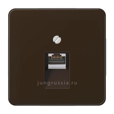 Компьютерная розетка 1-ая JUNG CD 500, Коричневый