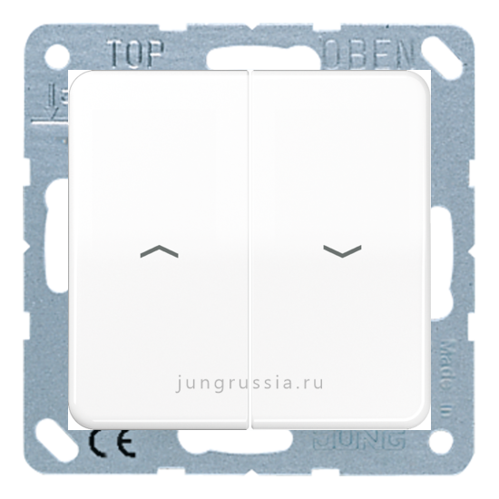 Выключатель жалюзи JUNG CD 500, кнопочный, Белый