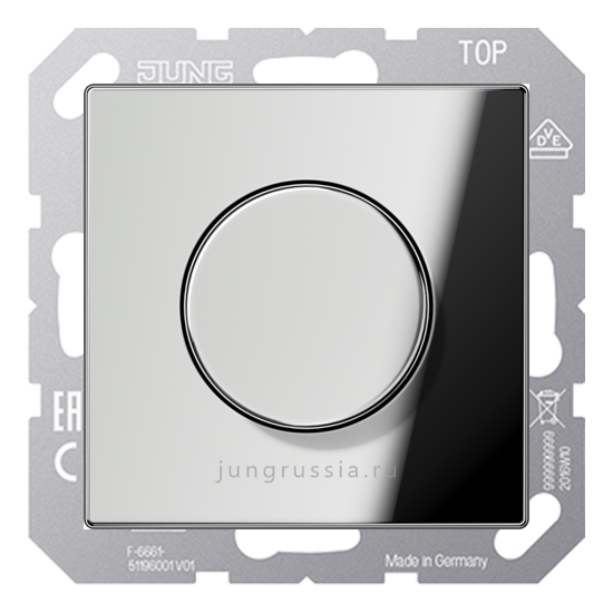 Поворотный Светорегулятор светодиодный(LED) JUNG LS design, Хром