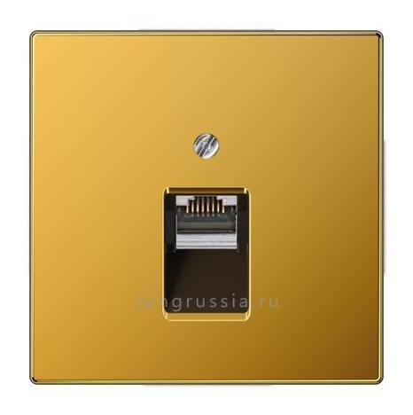 Компьютерная розетка 1-ая JUNG LS design, золото