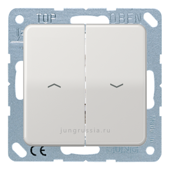 Выключатель жалюзи JUNG CD 500, кнопочный, Светло-серый