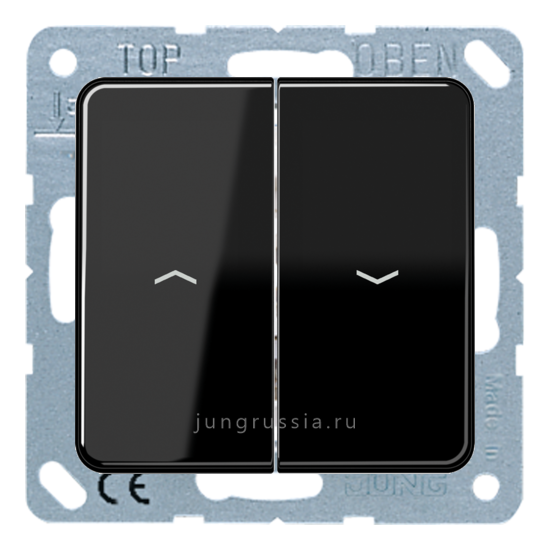 Выключатель жалюзи JUNG CD 500, кнопочный, Черный