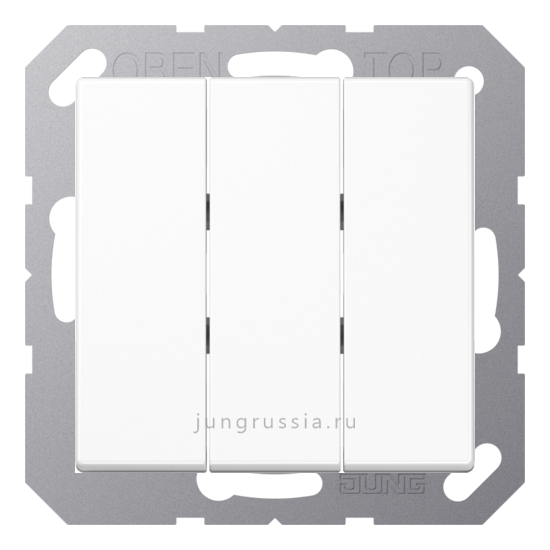 A500 Выключатель 3-х клавишный JUNG A Creation, Белый