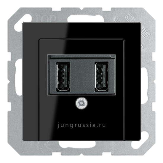 USB розетка для зарядки мобильных устройств JUNG A Creation, Черный