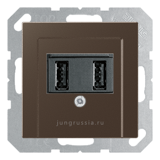 USB розетка для зарядки мобильных устройств JUNG A Creation, Мокко