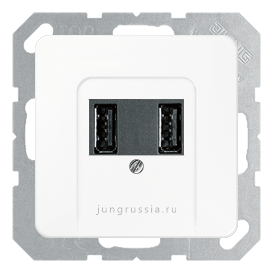 USB розетка для зарядки мобильных устройств JUNG CD 500, Белый