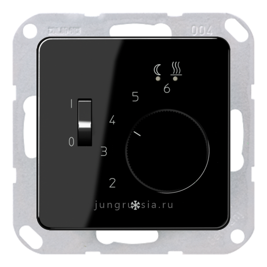 Терморегулятор теплого пола JUNG CD 500, механический, Черный
