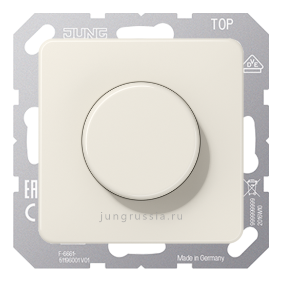 Поворотный Светорегулятор светодиодный(LED) JUNG CD 500, Слоновая кость