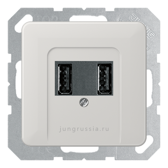 USB розетка для зарядки мобильных устройств JUNG CD 500, Светло-серый