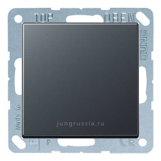 Перекрестный выключатель 1-клавишный JUNG AS 500, Антрацит