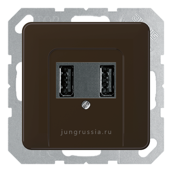 USB розетка для зарядки мобильных устройств JUNG CD 500, Коричневый