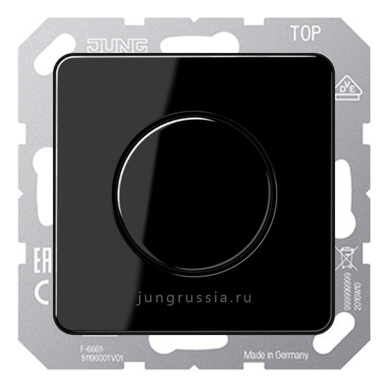 Поворотный Светорегулятор светодиодный(LED) JUNG CD 500,  Черный