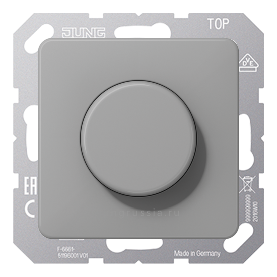 Поворотный Светорегулятор светодиодный(LED) JUNG CD 500, Темно-серый