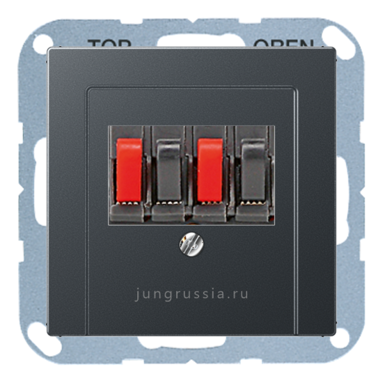 Акустическая розетка JUNG AS 500, Антрацит