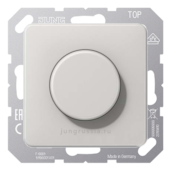 Поворотный Светорегулятор светодиодный(LED) JUNG CD 500, Платина