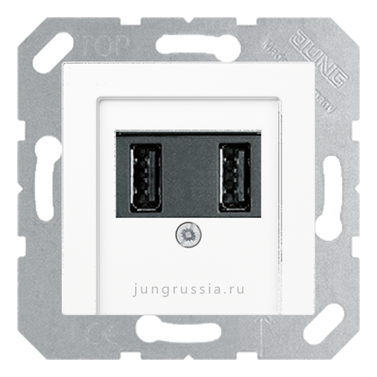 USB розетка для зарядки мобильных устройств JUNG AS 500, Белый