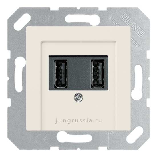 USB розетка для зарядки мобильных устройств JUNG AS 500, Слоновая кость